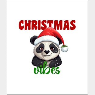 "Christmas Vibes" With Cute Panda Posters and Art